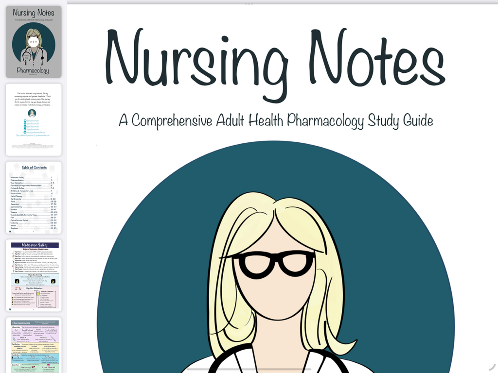 Digital E-BOOK: A Comprehensive Adult Health Pharmacology Study Guide (PDF)