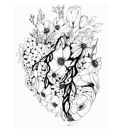 Handmade Anatomy Decor Floral Art Prints